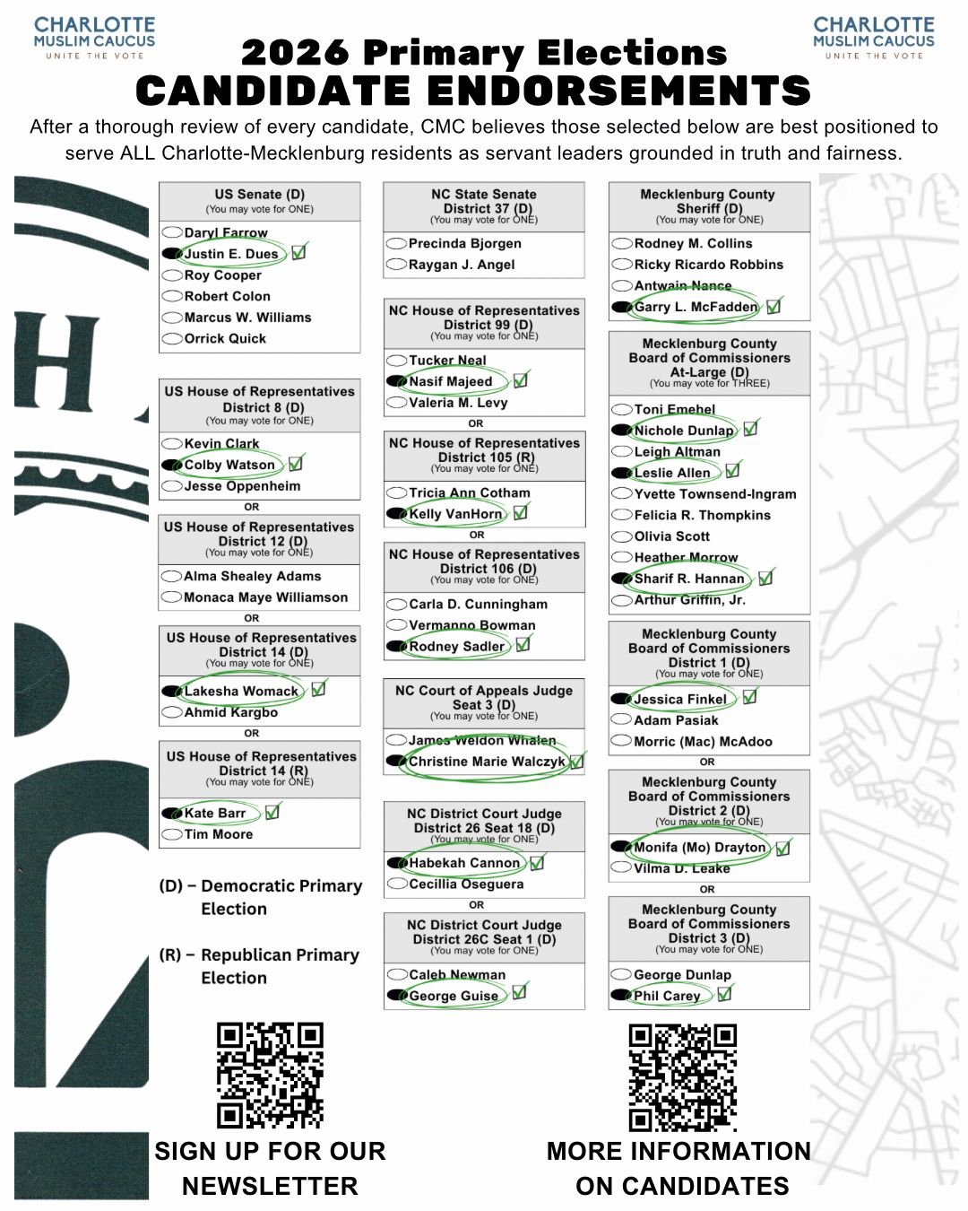 Need More Info - Visit charlottemuslimcaucus.org